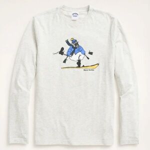 ✨ BROOKS BROTHERS ✨ Henry Skiing Long-Sleeve Graphic T-Shirt